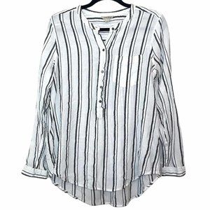 Lucky Brand Women's Stripe Popover Tunic Top (size M)